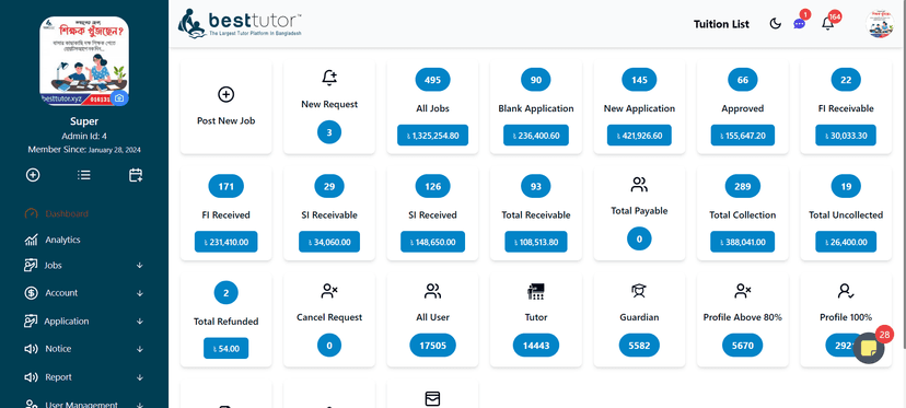Admin(Besttutor) + ERP (Besttutor)
